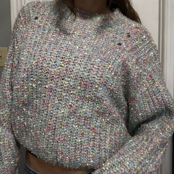 Bulky cropped sweater - Picture 3 of 7